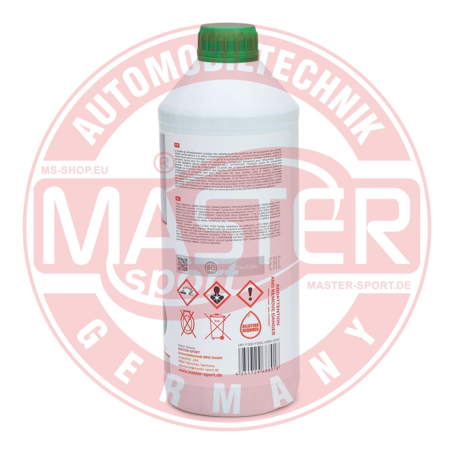 MASTER-SPORT GERMANY 91301G112 Premium Nemrznúca kvapalina